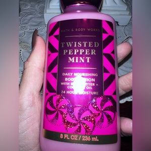 New bbw twisted peppermint lotion full size 8 Oz